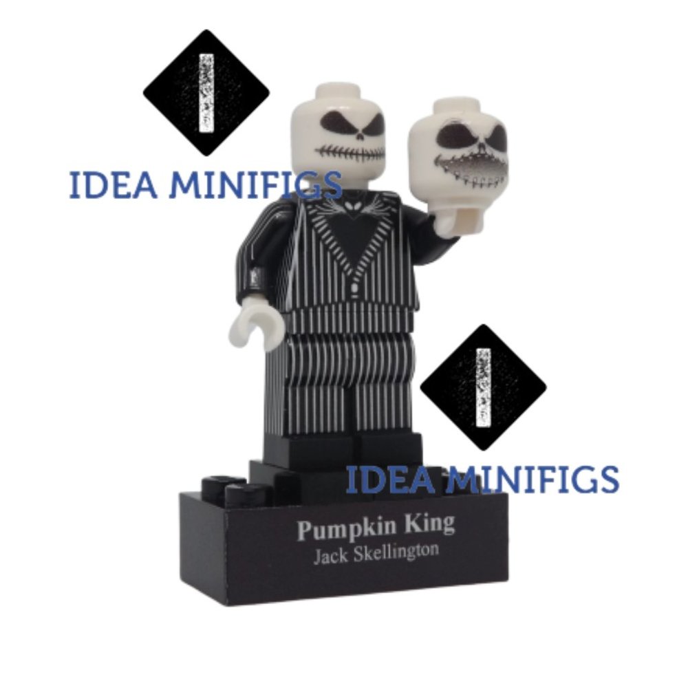 Nightmare Jack Pumpkin King Custom UV Print Design on Lego Minifigure